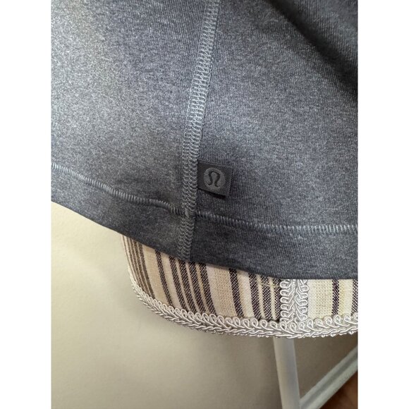 Lululemon Open Back Up Long Sleeve Heathered Slate Gray 12 - Picture 4 of 8